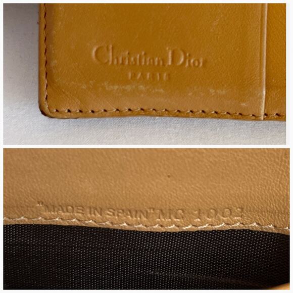 DIOR Trotter Canvas Leather Bi-fold Compact Wallet - Picture 5 of 13